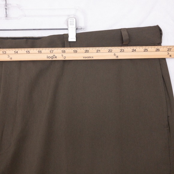 GS Perfect Fit Dress Pants Mens Size 54/32 Olive Green Alterable Trousers New - Picture 6 of 12